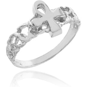 غرامة 925 الفضة الاسترليني الكتلة الفرقة المصرية عنخ الصليب المفصل الدائري in Kuwait