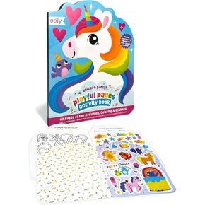 كتاب أنشطة Ooly Playful Pages - كتاب أنشطة يونيكورن بارتي مكون من 60 صفحة مع ملصقات وصفحات تلوين ومتاهات وألغاز - نشاط سفر إبداعي للأطفال in Kuwait