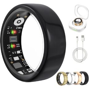 Smart Ring Gen 3, Activity Tracker with Heart Rate & Sleep Monitor, IP68 Waterproof No App Fee Health Ring for Women Men, Compatible with iPhone & Android (Gold, 7) in Saudi Arabia