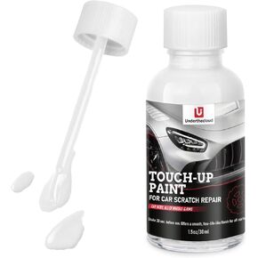طلاء أبيض للسيارة لإصلاح خدوش السيارات للحافة، قلم طلاء أبيض عالي اللمعان للمركبات، 1.5 أونصة، إصلاح خدوش السيارات سريع الجفاف، غير سام وسهل الاستخدام in Kuwait
