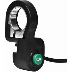 زر بوق الدراجة 22.5 ملم مع كابل 1.5 متر، زر تبديل بوق المقود البلاستيكي الذي يعمل باللمس للدراجات الكهربائية والدراجات الجبلية والدراجات البخارية، أسود، 1x1.4x2.6 بوصة in Kuwait