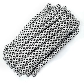 Heavy Duty Polyester Double Braided Rope, Arborist Rigging, Tree Work, Halyard, Sailing, 2200lbs High Strength Support for Camping, Hiking & Utility Use (Gray - with Loop, 1/4in X 55FT) in Kuwait