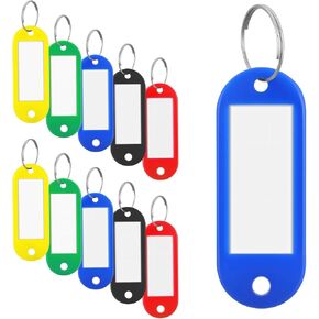 10 Pack Plastic Key Tags, 2.3in Key Ring Tags Tough Hexagon Keychain Tag with Labels Color-Coded Key Tag with Ring and Label Window Keychain Label Identifiers ID for Organization in Kuwait