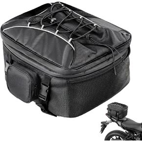 FOCHIER Motorcycle Tail Bag, Dual Use Motorcycle Rear Seat Bag with Waterproof Rain Cover, 23L-34L Expandable Motorbike Organizer Helmet Car Bag, Luggage Storage Holder Backpack in Kuwait