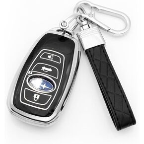 غطاء مفاتيح متطور ناعم من مادة TPU بأربعة أزرار متوافق مع مفتاح Subaru Ascent BRZ Crosstrek Forester Legacy Outback WRX XV (مجموعة زرقاء) in Kuwait