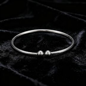 Silver Cuff Bangle Bracelets for Women Simple Open Bangles Fashion Jewelry Gifts for Wife Mom Girlfriend in Kuwait