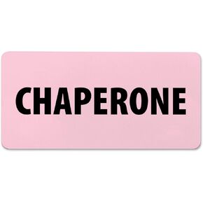 بطاقة اسم CHAPERONE بيضاء مع دعم مغناطيسي - 5 قطع قياسية شديدة التحمل - مقاومة للانسكاب والخدش - صنع في الولايات المتحدة الأمريكية بواسطة BadgeZoo in Kuwait
