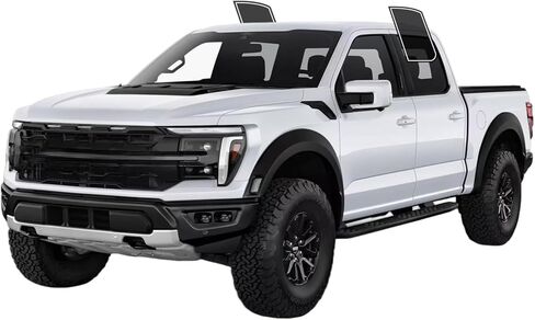 غشاء ملون للنافذة مسبقًا ببابين ونوافذ ملونة للسيارات، حماية من أشعة الشمس، الخصوصية، زجاج مضاد للكسر، طبقتين، قطع الكمبيوتر، أي ظل ملون لسيارة Ford F150 Crew Cab 2021-2023 in Kuwait