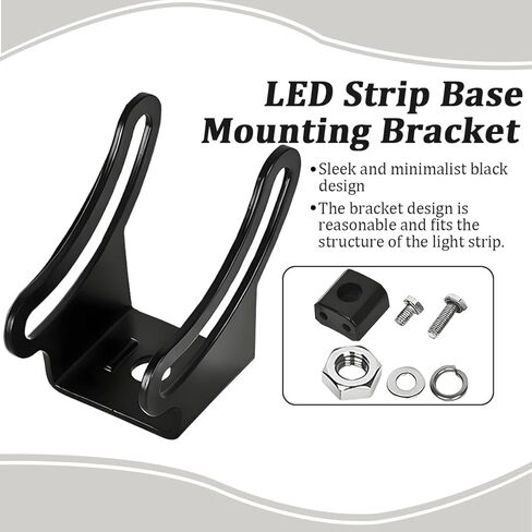 2PCS Car LED Light Bar Base Mounting Bracket Kit, Adjustable Bottom Mounted Slide Mounting Side Bracket, LED Pod Straight Light Work Lamp Bar Base Holder, Fits Most Offroad Truck in Saudi Arabia