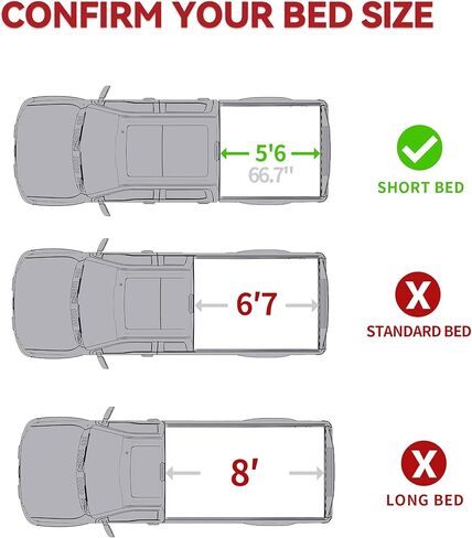 YITAMOTOR Soft Tri-Fold Tonneau Cover Fits for Toyota Tundra with Deck Rail System 5.5ft Bed 2014-2021 (Excl. Trail Edition), Effortless Installation in Saudi Arabia