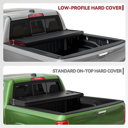 YITAMOTOR Soft Tri-Fold Tonneau Cover Fits for Toyota Tundra with Deck Rail System 5.5ft Bed 2014-2021 (Excl. Trail Edition), Effortless Installation in Saudi Arabia