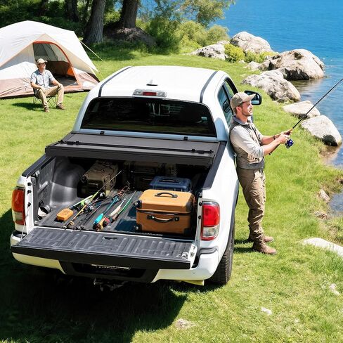 YITAMOTOR Soft Tri-Fold Tonneau Cover Fits for Toyota Tundra with Deck Rail System 5.5ft Bed 2014-2021 (Excl. Trail Edition), Effortless Installation in Saudi Arabia