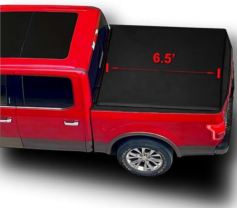 Soft Roll Up 6.5' Truck Bed Cover Compatible for 1975-1989 Dodge D100 Standard Bed Pickup Vinyl Tonneau Cover | Fleetside Body Only Not for Stepside in Kuwait