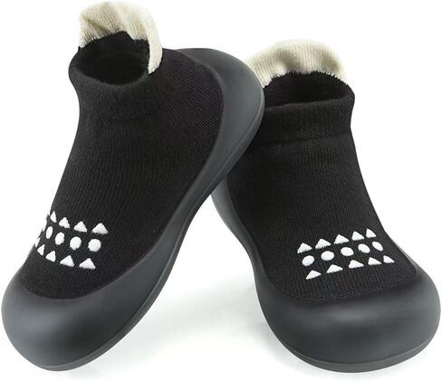 PandaEar Baby Sock Shoes Toddler Walking Shoes, Non-Slip Soft Sole Sneakers Breathable Slippers for Infant Boys Girls in Saudi Arabia