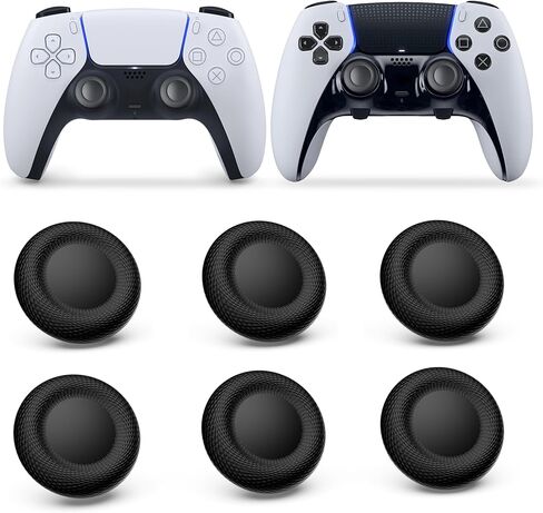 قبعات عصا التحكم البديلة من NEWDERY لوحدة تحكم PS4/PS5، لأغطية مقابض الإبهام PS5/PS4، مضادة للالتصاق، مضادة للانزلاق، مضادة للخدش، مضادة لبصمات الأصابع، لأغطية عصا التحكم PS4/PS5-(12 قطعة) in Saudi Arabia