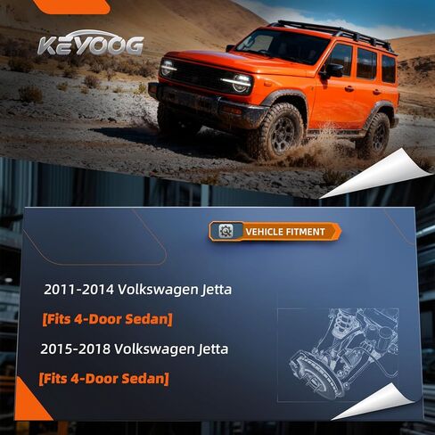 طقم ذراع التحكم السفلي الأمامي 10 قطع من KEYOOG مع وصلة كروية تناسب 2011-2018 Vo-lkswagen Jetta مع 4 أبواب سيدان، نهاية قضيب ربط داخلي خارجي، رابط شريط Sway، حذاء (OE# K621949 K621950 K80478 EV80665 ES80666) in Saudi Arabia