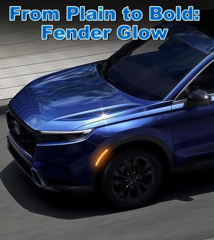 أضواء LED للعلامات الجانبية لسيارة Honda CRV 2023-2026 عاكسات الحاجز الأمامي إشارات الانعطاف DRL أثناء النهار الجري الخفيف عجلة بئر قوس إدراج ملحقات الكسوة (تصميم عادي) in Kuwait