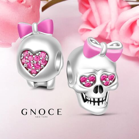 GNOCE Skull Charms for Bracelet 925 Sterling Silver Halloween Charms for Women Wife Christmas Gift in Saudi Arabia