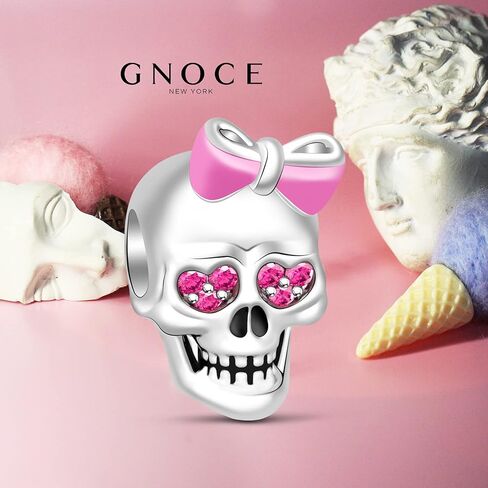 GNOCE Skull Charms for Bracelet 925 Sterling Silver Halloween Charms for Women Wife Christmas Gift in Saudi Arabia