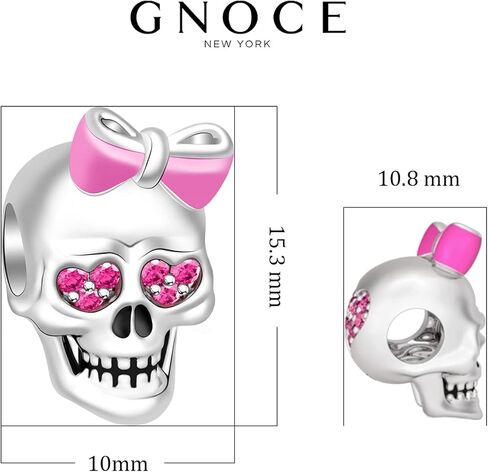 GNOCE Skull Charms for Bracelet 925 Sterling Silver Halloween Charms for Women Wife Christmas Gift in Saudi Arabia