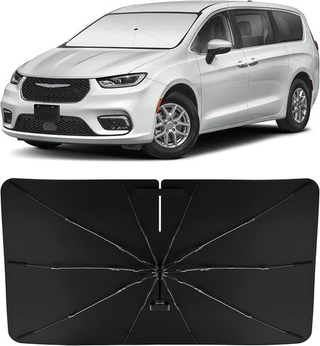 INSAUTO Custom Fit Windshield Sun Shade Umbrella for Dodge RAM 2500 3500 2010-2026, Easy Fold & Store, Comes with Bag, UV & Heat Reflective, Keeps Your Car Cool in Kuwait