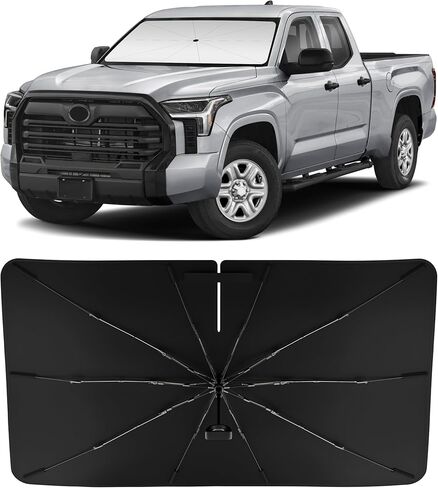 مظلة شمسية للزجاج الأمامي مناسبة حسب الطلب من INSAUTO لسيارة Dodge RAM 2500 3500 2010-2026، سهلة الطي والتخزين، تأتي مع حقيبة، عاكسة للأشعة فوق البنفسجية والحرارة، تحافظ على برودة سيارتك in Kuwait