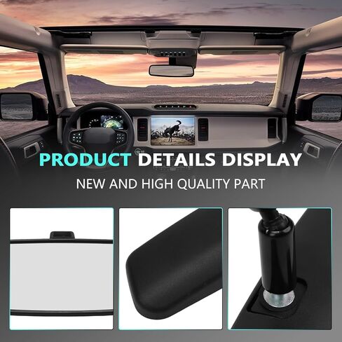 LU5Z17700B Interior Rear View Mirror 10.31 Inch Anti-glare Fits Bronco 2021-2022, Expedition 2021-2024, Explorer 2025, F-250F-350 2020-2024 Replaces LU5A-17700-AA in Saudi Arabia