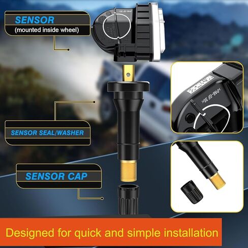 4Pcs Tire Pressure Monitoring Sensor,Fit for F250 F-350 F-450 F-550 Super Duty 2017-2022,Edge 15-21,MKC 18-20, Navigator 18-22 4 Pieces,315MHz TPMS Sensor Replace FR3Z1A189A in Kuwait