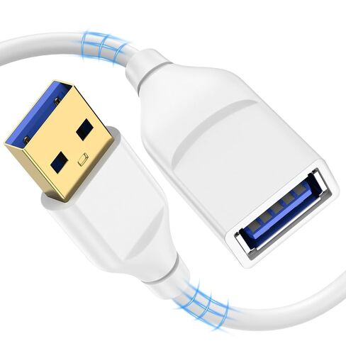 10ft USB Cable Extender, USB 3.0 Extension Cord, Type A Male to Female Extension Cable, Long USB A to USB A Cord High Date Transfer for Webcam,Printer,Keyboard,Mouse,Flash/Hard Drive,Camera,USB Hub in Saudi Arabia