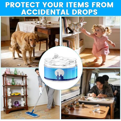 Exhibits Gel for Museum - 6.7oz Upgrade Clear Exhibit Gel Removable, Earthquake Museum Putty Wax Paste, RV Essentials, Invisible Protection Fix for Treasures, Vase, Collections, Prevent Falling in Saudi Arabia