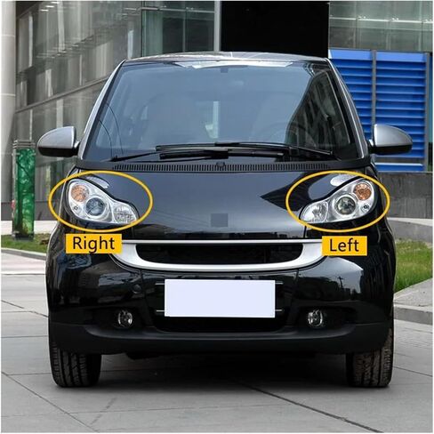 Compatible For Benz Smart W451 2009 2010 2011 2012 2013-2015 Car Headlamp Shell Headlight Lamp Cover Transparent Lampshade Glass Lens(Right) in Saudi Arabia