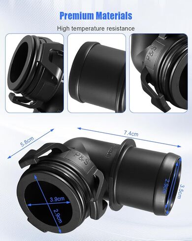 20847910 موصل خرطوم مبرد المبرد مناسب لبويك لاكروس 2010-2017 كاديلاك SRX XTS 2010-2019 تشيفي إمبالا 2014-2017 يستبدل 902-2091 20795717 20877112، قطعتان in Kuwait