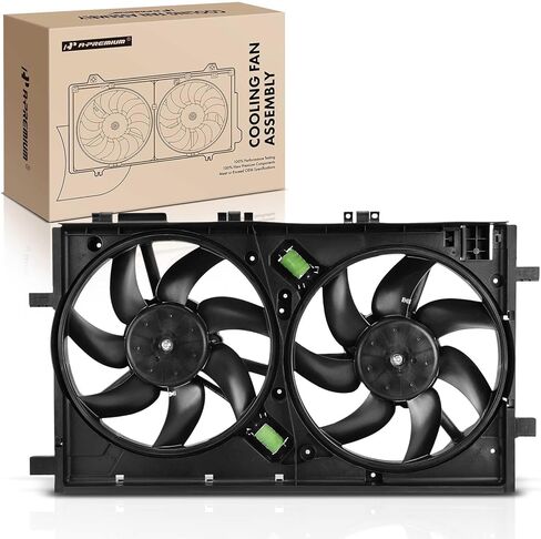 A-Premium Engine Radiator Cooling Fan Assembly Compatible with Select Buick & Saab Models - Regal 2011-2012, 9-5 2010-2011 - Replace# 13300195, 13300194 in Saudi Arabia