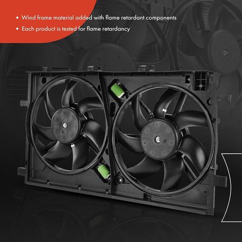 A-Premium Engine Radiator Cooling Fan Assembly Compatible with Select Buick & Saab Models - Regal 2011-2012, 9-5 2010-2011 - Replace# 13300195, 13300194 in Saudi Arabia