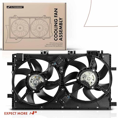 A-Premium Engine Radiator Cooling Fan Assembly Compatible with Select Buick & Saab Models - Regal 2011-2012, 9-5 2010-2011 - Replace# 13300195, 13300194 in Saudi Arabia