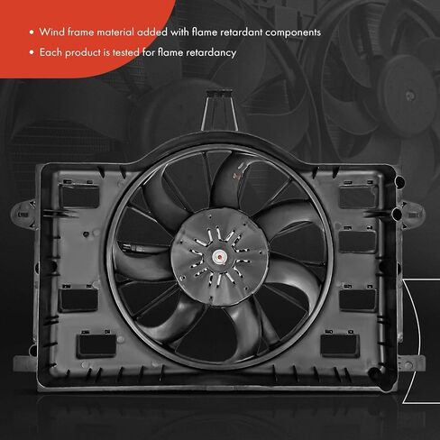 A-Premium Engine Radiator Cooling Fan Assembly with Brushless Motor Compatible with Select Chevrolet Models - Corvette 2014-2019, 6.2L - Replace# 84128343, 84486697 in Saudi Arabia