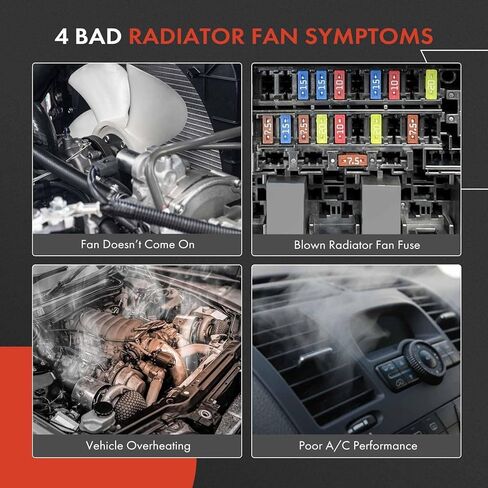 A-Premium Engine Radiator Cooling Fan Assembly with Brushless Motor Compatible with Select Chevrolet Models - Corvette 2014-2019, 6.2L - Replace# 84128343, 84486697 in Saudi Arabia
