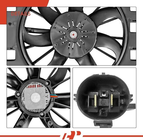 A-Premium Engine Radiator Cooling Fan Assembly with Brushless Motor Compatible with Select Chevrolet Models - Corvette 2014-2019, 6.2L - Replace# 84128343, 84486697 in Saudi Arabia