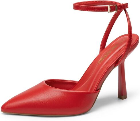 حلم أزواج الكاحل حزام Slingback الكعوب للنساء مغلق أشار تو كعب ستيليتو فستان حفل زفاف حذاء بكعب in Kuwait