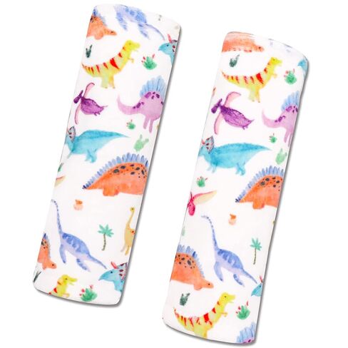 SWESEN Baby Car Seat Strap Covers, Soft Car Seat Strap Shoulder Pads for Baby Girls, Double-Sided Use carseat Straps Covers for Stroller, Car Seats, Pushchair, Florals in Saudi Arabia