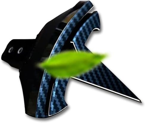 Front Hood/Grille Bright Emblem Logo Compatible with Tesla Model X - Matte Carbon Fiber Pattern 1 Piece in Saudi Arabia