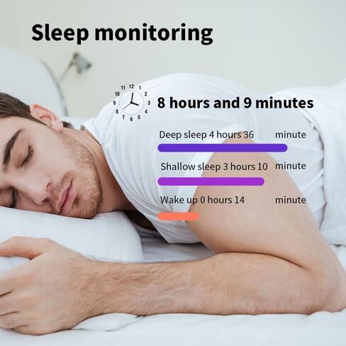 حلقة ذكية الجيل 3، متتبع النشاط مع مراقب معدل ضربات القلب والنوم، IP68 مقاوم للماء بدون رسوم تطبيق، حلقة صحية للنساء والرجال، متوافقة مع iPhone وAndroid (ذهبي، 7) in Kuwait