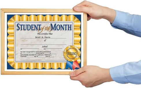 Fun Express Student of the Month Certificate Set - 6-Pack Motivational Award Certificates for Kids - Ideal for Classroom Recognition Learning Activities Educational Milestones - 8.5" x 11" - 30 Pieces in Saudi Arabia