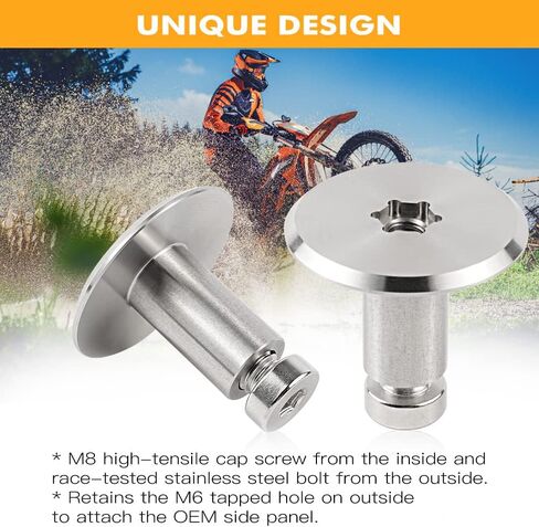 مسمار تثبيت خزان الوقود لهيكل الدراجة النارية من NICECNC متوافق مع 690 Enduro/SMC R 2014-2022، متوافق مع Husqvarna 701 Enduro/Supermo 2016-2022، مسامير تثبيت خزان الإطار من الفولاذ المقاوم للصدأ in Saudi Arabia