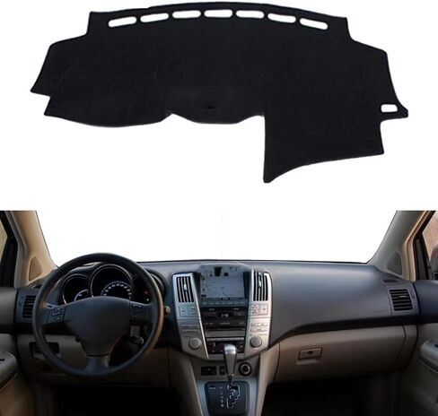 يصلح لكزس RX RX300 RX330 RX350 2004-2009 لا يوجد صوت ، غطاء لوحة القيادة حصيرة ، غطاء لوحة سيارة سوداء ، غطاء لوحة القيادة حصيرة ، اكسسوارات السيارات in Kuwait