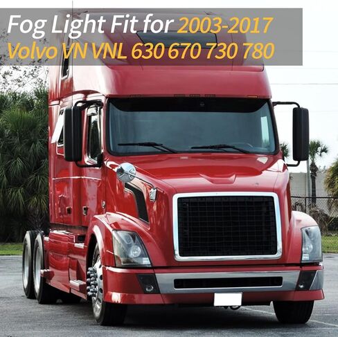 Pair of Fog Lights Fit for 2003-2017 Volvo VN VNL 630 670 730 780 Trucks Replacement Halogen Lamps Driver Side and Passenger Side in Saudi Arabia