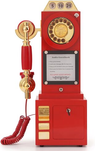 UKBW فيديو صوت ضيف كتاب هاتف الزفاف، تسجيل رسائل صوتية فيديو مخصصة، سجل زوار هاتف فيديو صوتي للحفاظ على مجموعة متنوعة من مناسبات الحفلات التي لا تنسى (أبيض) in Kuwait