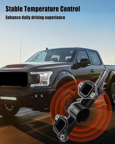 شفة مخرج سائل تبريد المحرك مناسبة لسيارة Ford F-150 2013-2020 Transit-150 Transit-250 Transit-350 2015-2025 HD 2015-2024 Lincoln Navigator 2015-2017، استبدال مبيت منظم الحرارة DL3Z-8C368-A DL3Z8C368A in Saudi Arabia