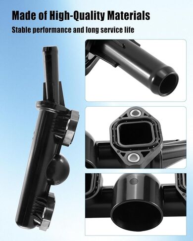 شفة مخرج سائل تبريد المحرك مناسبة لسيارة Ford F-150 2013-2020 Transit-150 Transit-250 Transit-350 2015-2025 HD 2015-2024 Lincoln Navigator 2015-2017، استبدال مبيت منظم الحرارة DL3Z-8C368-A DL3Z8C368A in Saudi Arabia