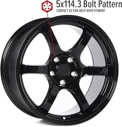 Circuit Performance CSF1 18x9.5 Gloss Black 5x114.3 [+38mm] 57DR Style Compatible with Subaru WRX STI etc in Saudi Arabia